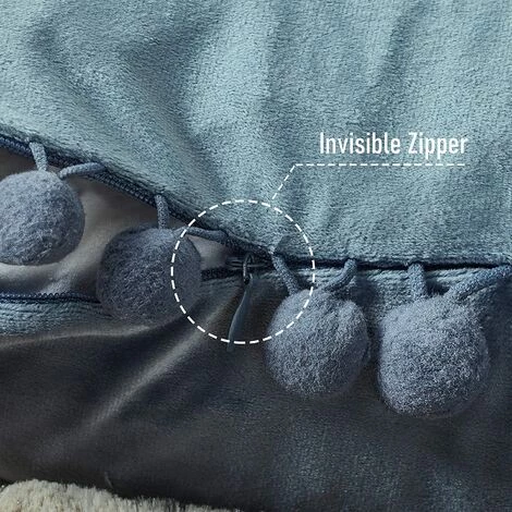 ZOLGINAH Housse De Coussin 50x50 Gros Coussin De Canapé Decoratifs Lot De 2 Housse Coussin Bleu En Velours Doux Pour Deco Boheme 4 ZOLGINAH Housse De Coussin 50x50 Gros Coussin De Canapé Decoratifs Lot De 2 Housse Coussin Bleu En Velours Doux Pour Deco Boheme – Image 4
