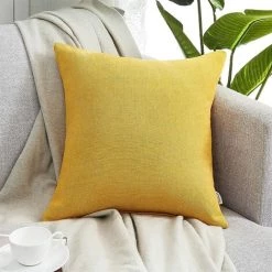 ZOLGINAH Taie Oreiller 65x65 Lot De 2 Housse Coussin Carré Decoratif Jaune Moutarde Pour Gros Coussin Canapé Lit Décoration Chambre Salon Maison Scandinave Uni En Chenille Doux Avec Fermeture Elair 9 ZOLGINAH Taie Oreiller 65x65 Lot De 2 Housse Coussin Carré Decoratif Jaune Moutarde Pour Gros Coussin Canapé Lit Décoration Chambre Salon Maison Scandinave Uni En Chenille Doux Avec Fermeture Elair -France Coussin et housse de coussin Soldes Boutique 59344562 5