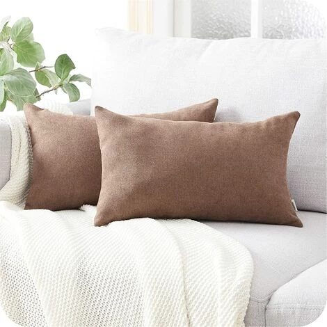 ZOLGINAH Lot De 2 Housse De Coussin 30x50cm Décoratif Canapé En Chenille Housses Coussin Decoration Chambre Carré Couleur Uni Pour Chaise,Voiture,Bureau, Noisette 1 ZOLGINAH Lot De 2 Housse De Coussin 30x50cm Décoratif Canapé En Chenille Housses Coussin Decoration Chambre Carré Couleur Uni Pour Chaise,Voiture,Bureau, Noisette