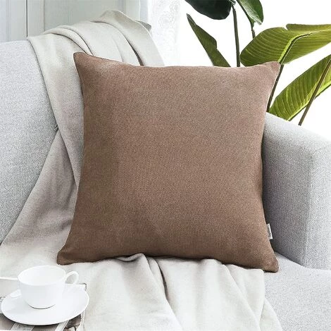 ZOLGINAH Lot De 2 Housse De Coussin 30x50cm Décoratif Canapé En Chenille Housses Coussin Decoration Chambre Carré Couleur Uni Pour Chaise,Voiture,Bureau, Noisette 4 ZOLGINAH Lot De 2 Housse De Coussin 30x50cm Décoratif Canapé En Chenille Housses Coussin Decoration Chambre Carré Couleur Uni Pour Chaise,Voiture,Bureau, Noisette – Image 4