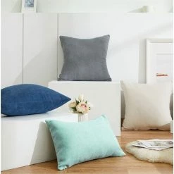 ZOLGINAH Housse Coussin 55x55 Lot De 2 Taie Oreiller Carré Gris Pour Gros Coussin De Canapé Lit Décoration Salon Chambre Scandinave Couleur Uni Double Face En Chenille Doux Avec Fermeture Elair 9 ZOLGINAH Housse Coussin 55x55 Lot De 2 Taie Oreiller Carré Gris Pour Gros Coussin De Canapé Lit Décoration Salon Chambre Scandinave Couleur Uni Double Face En Chenille Doux Avec Fermeture Elair -France Coussin et housse de coussin Soldes Boutique 59344571 5