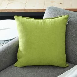 ZOLGINAH Housse Coussin 40x40 Vert Anis Decoration Salon Maison Chambre Bebe Ado Aesthetic Room Decor Lot De 2 Housse De Coussin Canapé 40 X 40 Carré En Chenille Doux -France Coussin et housse de coussin Soldes Boutique 59344585 4
