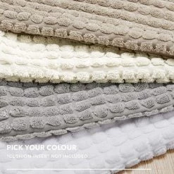 ZOLGINAH Lot De 2 Housse De Coussin, Pour Canapé, Chambre, Lit, Chaise Et Décoration De Particules, Sans Noyau D'oreiller, Design Moderne Et élégant, 55x55CM, Beige, 2Pièces -France Coussin et housse de coussin Soldes Boutique 59345219 5