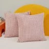 ZOLGINAH Lot De 2 Housse De Coussin, Pour Canapé, Chambre, Lit, Chaise Et Décoration De Particules, Sans Noyau D'oreiller, Design Moderne Et élégant, 55x55CM, Rose, 2Pièces