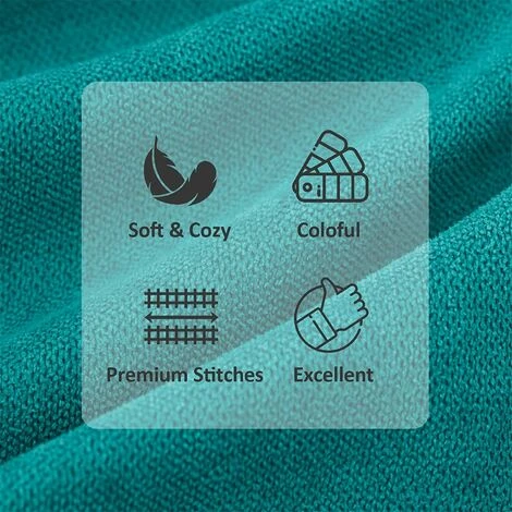 ZOLGINAH Lot De 1 Housse De Coussin 80x80cm Décoratif Canapé En Chenille Housses Coussin Decoration Chambre Carré Couleur Uni Pour Chaise,Voiture,Bureau, Turquoise 2 ZOLGINAH Lot De 1 Housse De Coussin 80x80cm Décoratif Canapé En Chenille Housses Coussin Decoration Chambre Carré Couleur Uni Pour Chaise,Voiture,Bureau, Turquoise – Image 2