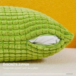 ZOLGINAH Housse De Coussin Lot De 2, Pour Décoration De Particules Canapé, Chambre, Lit, Chaise, Sans Noyau D'oreiller, Design Moderne Et élégant, 55x55CM, Vert Clair, 2Pièces -France Coussin et housse de coussin Soldes Boutique 59345734 4