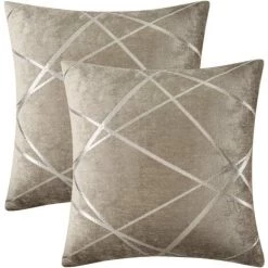 ZOLGINAH Luxe Velours Coussin Couvre Cas, Housse De Coussin De Confortable D'Accent, Le Meilleur Carré Décoratif Couvre D'Oreiller Sofa De Divan De Lit De Canapé 24x24 Pouces 60x60CM Ensemble De Deux
