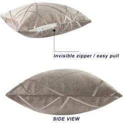 ZOLGINAH Luxe Velours Coussin Couvre Cas, Housse De Coussin De Confortable D'Accent, Le Meilleur Carré Décoratif Couvre D'Oreiller Sofa De Divan De Lit De Canapé 24x24 Pouces 60x60CM Ensemble De Deux -France Coussin et housse de coussin Soldes Boutique 59345841 4