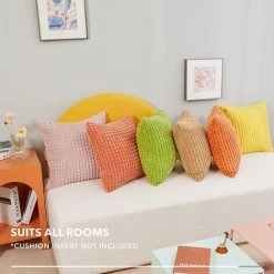 ZOLGINAH Housse De Coussin Lot De 2, Pour Décoration De Particules Canapé, Chambre, Lit, Chaise, Sans Noyau D'oreiller, Design Moderne Et élégant, 60x60CM, Brun Clair, 2Pièces -France Coussin et housse de coussin Soldes Boutique 59346251 4