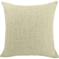 ZOLGINAH Housses De Coussin Coton Lin En Couleur Unie Throw Pillow Case Chambre Salon Sofa Décoration De Maison Carré Taie D'oreiller Invisible Fermeture à Glissière Beige 35X50CM