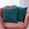 ZOLGINAH Lot De 2 Housse De Coussin, Pour Canapé, Chambre, Lit, Chaise Et Décoration De Particules, Sans Noyau D'oreiller, Design Moderne Et élégant, 45x45CM, Bleu Vert, 2Pièces