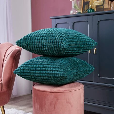 ZOLGINAH Lot De 2 Housse De Coussin, Pour Canapé, Chambre, Lit, Chaise Et Décoration De Particules, Sans Noyau D'oreiller, Design Moderne Et élégant, 45x45CM, Bleu Vert, 2Pièces 2 ZOLGINAH Lot De 2 Housse De Coussin, Pour Canapé, Chambre, Lit, Chaise Et Décoration De Particules, Sans Noyau D'oreiller, Design Moderne Et élégant, 45x45CM, Bleu Vert, 2Pièces – Image 2