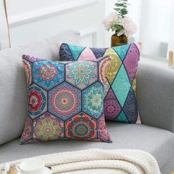 ZOLGINAH Lot De 4 Housse De Coussin 40x40cm Mandala Modernes Motif Taie D'oreiller Coton Et Lin Pour Canapé Maison Salon Chambre Décoration D'intérieur Housse Coussin Avec Fermeture Glissière Invisible 7 ZOLGINAH Lot De 4 Housse De Coussin 40x40cm Mandala Modernes Motif Taie D'oreiller Coton Et Lin Pour Canapé Maison Salon Chambre Décoration D'intérieur Housse Coussin Avec Fermeture Glissière Invisible -France Coussin et housse de coussin Soldes Boutique 59346762 3