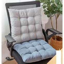 TRIOMPHE Galettes De Chaise 38x38x2 Cm Avec Liens , Universel Coussin Chaise Jardin Housse En Linge De Coton, Facile à Nettoyer, Bureau Tatami Pour Intérieur Extérieur Coussin Jardin Cuisine，T-Audace -France Coussin et housse de coussin Soldes Boutique 59401127 4