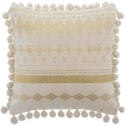 Coussin "Shine" Coton Ivoire 40 X 40 Cm Atmosphera - Gold