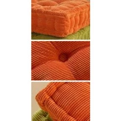 CATHERINE Trayosin Coussin De Chaise Fauteuil Siège Canapé Coussin D'Assise Pour Intérieur Et Extérieur, Carré, Différents Coloris, Rembourrage épais(Orange Vibrante,38 * 38cm) -France Coussin et housse de coussin Soldes Boutique 59487557 4