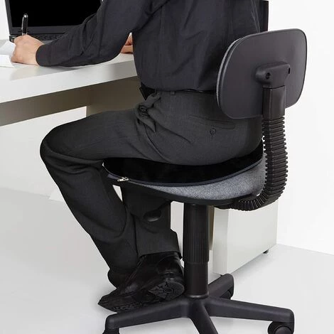 HEGUYEY Coussin Assise Mémoire De Forme - 45*34*7CM En Velours Noir - Coussin Orthopédique Coccyx Pour Soulager Hémorroïdes, Douleurs De La Prostate - Pour La Maison, La Voiture, Le Bureau 4 HEGUYEY Coussin Assise Mémoire De Forme - 45*34*7CM En Velours Noir - Coussin Orthopédique Coccyx Pour Soulager Hémorroïdes, Douleurs De La Prostate - Pour La Maison, La Voiture, Le Bureau – Image 4