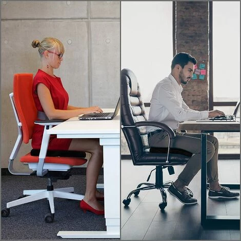 HEGUYEY Coussin Assise Mémoire De Forme - 45*34*7CM En Velours Noir - Coussin Orthopédique Coccyx Pour Soulager Hémorroïdes, Douleurs De La Prostate - Pour La Maison, La Voiture, Le Bureau 5 HEGUYEY Coussin Assise Mémoire De Forme - 45*34*7CM En Velours Noir - Coussin Orthopédique Coccyx Pour Soulager Hémorroïdes, Douleurs De La Prostate - Pour La Maison, La Voiture, Le Bureau – Image 5