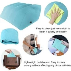 HEGUYEY Coussin Jambes Gonflable, Repose Jambe Coussin Pour Les Jambes, Pour La Circulation Sanguine Vers Les Jambes, Coussins Relève-jambes Pour Les Femmes Enceintes Et Les Athlètes, Bleu -France Coussin et housse de coussin Soldes Boutique 59603760 4