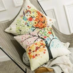 LTS FAFA Lot De 5 (45 X 45 Cm) Housse De Coussin En Lin Et Coton Doux -France Coussin et housse de coussin Soldes Boutique 59654624 4