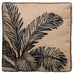 FALSE Coussin Extérieur Sol Carré En Jute 40 Cm - Beige - SILUMEN