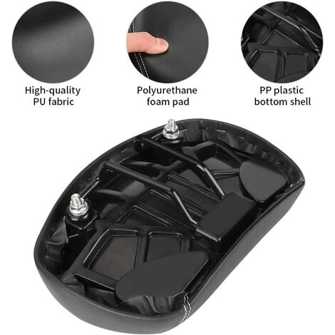 BEARSU Selle De Vélo Rembourrée, PU Sans Nez Large Remplacement Confortable Coussin De Siège De Vélo Sans Pression Avec Double Arc De Suspension De Suspension Pour Vélo De Route/Montagne/Pliant 3 BEARSU Selle De Vélo Rembourrée, PU Sans Nez Large Remplacement Confortable Coussin De Siège De Vélo Sans Pression Avec Double Arc De Suspension De Suspension Pour Vélo De Route/Montagne/Pliant – Image 3