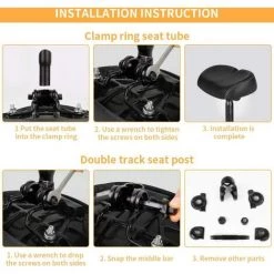 BEARSU Selle De Vélo Rembourrée, PU Sans Nez Large Remplacement Confortable Coussin De Siège De Vélo Sans Pression Avec Double Arc De Suspension De Suspension Pour Vélo De Route/Montagne/Pliant 9 BEARSU Selle De Vélo Rembourrée, PU Sans Nez Large Remplacement Confortable Coussin De Siège De Vélo Sans Pression Avec Double Arc De Suspension De Suspension Pour Vélo De Route/Montagne/Pliant -France Coussin et housse de coussin Soldes Boutique 59859155 5