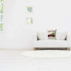 LangRay Décorations De No?l Pillow Covers 4 Pack, Arbre De No?l Flocon De Neige Renne Décor à La Maison Linen Coussins Taie D'oreiller Xmas Holiday Farmhouse Accueil Chambre Coussin Décoratif, 17,7 Pouces -France Coussin et housse de coussin Soldes Boutique 59915050 3