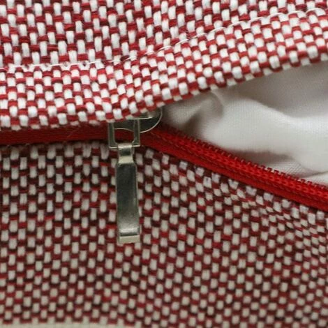 LangRay Housse De Coussin Treillis Géométrique D'oreiller Pour Canapé Maison Salon Chambre Décoration D'intérieur, 45x45cm, Ensemble De 2 Pièces(Blanc Rouge|2 Pièces) 2 LangRay Housse De Coussin Treillis Géométrique D'oreiller Pour Canapé Maison Salon Chambre Décoration D'intérieur, 45x45cm, Ensemble De 2 Pièces(Blanc Rouge|2 Pièces) – Image 2