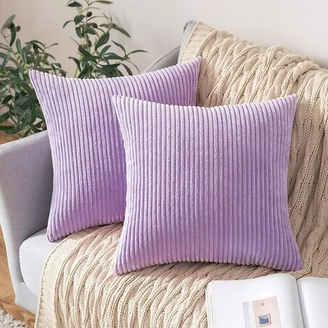 LangRay Housse De Coussin En Velours Décoratif Taie D'oreiller Douce Sofa Salon Canapé Lot De 2 45x45cm Violet 1 LangRay Housse De Coussin En Velours Décoratif Taie D'oreiller Douce Sofa Salon Canapé Lot De 2 45x45cm Violet