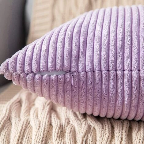 LangRay Housse De Coussin En Velours Décoratif Taie D'oreiller Douce Sofa Salon Canapé Lot De 2 45x45cm Violet 3 LangRay Housse De Coussin En Velours Décoratif Taie D'oreiller Douce Sofa Salon Canapé Lot De 2 45x45cm Violet – Image 3