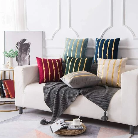 Velet Tangjin Housse De Coussin Carrée Décorative Avec Fermeture éclair Dissimulée 45 X 45 Cm Bleu Foncé GROOFOO 3 Velet Tangjin Housse De Coussin Carrée Décorative Avec Fermeture éclair Dissimulée 45 X 45 Cm Bleu Foncé GROOFOO – Image 3