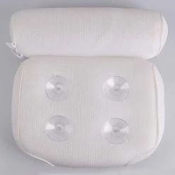 PERLE RARE Tapis De Bain Oreiller De Bain Avec 4 Grandes Ventouses Pour Le Soutien De La Tête, Du Dos Et Des épaules, Adapté à Toutes Les BaignoiresBlanc -France Coussin et housse de coussin Soldes Boutique 59968385 3
