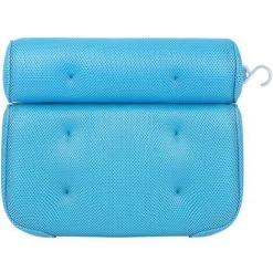 PERLE RARE Tapis De Bain Oreiller De Bain Avec 4 Grandes Ventouses Pour Le Soutien De La Tête, Du Dos Et Des épaules, Adapté à Toutes Les Baignoiresbleu