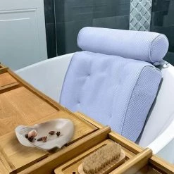 PERLE RARE Tapis De Bain Oreiller De Bain Avec 4 Grandes Ventouses Pour Le Soutien De La Tête, Du Dos Et Des épaules, Adapté à Toutes Les Baignoiresbleu -France Coussin et housse de coussin Soldes Boutique 59968410 4