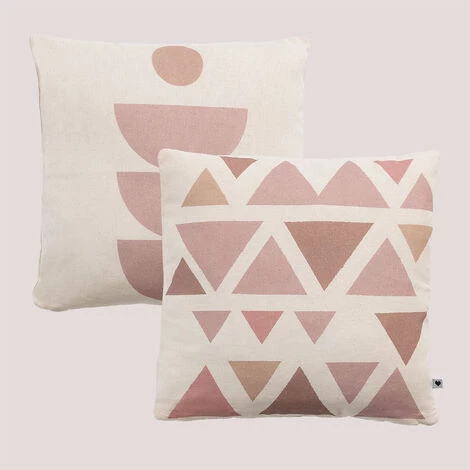 Lot De 2 Housses De Coussin Carrées En Coton (45x45 Cm) Limeira SKLUM Coton - Beige Lin 1 Lot De 2 Housses De Coussin Carrées En Coton (45x45 Cm) Limeira SKLUM Coton - Beige Lin