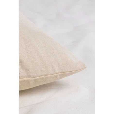 Lot De 2 Housses De Coussin Carrées En Coton (45x45 Cm) Limeira SKLUM Coton - Beige Lin 5 Lot De 2 Housses De Coussin Carrées En Coton (45x45 Cm) Limeira SKLUM Coton - Beige Lin – Image 5