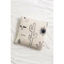 Lot De 2 Housses De Coussin Carrées En Coton (45x45 Cm) Zaire SKLUM Coton - Beige -France Coussin et housse de coussin Soldes Boutique 59974015 3