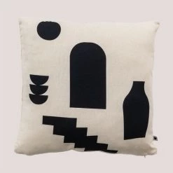 Housse De Coussin Carrée En Coton (45x45 Cm) Veylier SKLUM Coton - Beige Lin