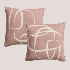 Lot De 2 Housses De Coussin Carrées En Coton (45x45 Cm) Cilion SKLUM Coton