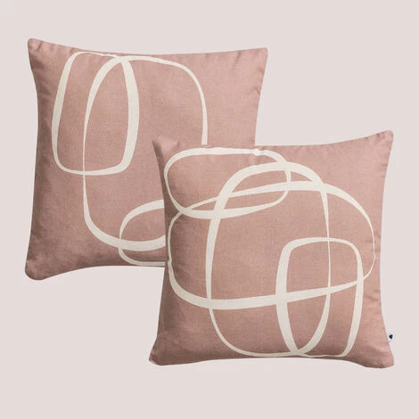 Lot De 2 Housses De Coussin Carrées En Coton (45x45 Cm) Cilion SKLUM Coton 1 Lot De 2 Housses De Coussin Carrées En Coton (45x45 Cm) Cilion SKLUM Coton