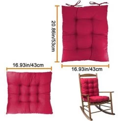 Cisea 2 Pièces Coussin De Chaise à Bascule, Coussin De Siège/Dossier Avec Attaches, Ensemble De Coussin De Chaise Longue Coussin De Chaise De Patio Rembourré -France Coussin et housse de coussin Soldes Boutique 60003266 4