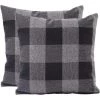 DENUOTOP Housses De Coussin Housse De Coussin Treillis Géométrique D'oreiller Pour Canapé Maison Salon Chambre Décoration D'intérieur, 45x45cm, Ensemble De 2 Pièces(Gris Noir｜2 Pièces)