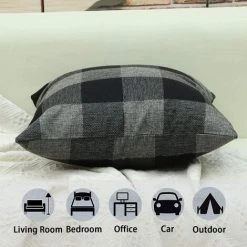 DENUOTOP Housses De Coussin Housse De Coussin Treillis Géométrique D'oreiller Pour Canapé Maison Salon Chambre Décoration D'intérieur, 45x45cm, Ensemble De 2 Pièces(Gris Noir|2 Pièces) 7 DENUOTOP Housses De Coussin Housse De Coussin Treillis Géométrique D'oreiller Pour Canapé Maison Salon Chambre Décoration D'intérieur, 45x45cm, Ensemble De 2 Pièces(Gris Noir|2 Pièces) -France Coussin et housse de coussin Soldes Boutique 60006061 3