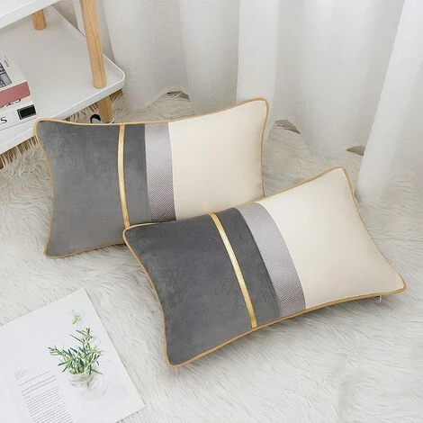 DENUOTOP Housses De Coussin Housses De Coussin Rectangle Moderne Taies D'oreiller Longues Et Solides Décoratives Pour Canapé Banc Chambre Chaise De Voiture Gris 30x50cm 2 DENUOTOP Housses De Coussin Housses De Coussin Rectangle Moderne Taies D'oreiller Longues Et Solides Décoratives Pour Canapé Banc Chambre Chaise De Voiture Gris 30x50cm – Image 2