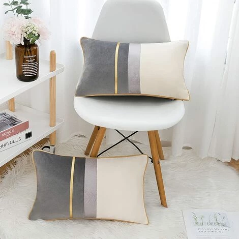 DENUOTOP Housses De Coussin Housses De Coussin Rectangle Moderne Taies D'oreiller Longues Et Solides Décoratives Pour Canapé Banc Chambre Chaise De Voiture Gris 30x50cm 4 DENUOTOP Housses De Coussin Housses De Coussin Rectangle Moderne Taies D'oreiller Longues Et Solides Décoratives Pour Canapé Banc Chambre Chaise De Voiture Gris 30x50cm – Image 4