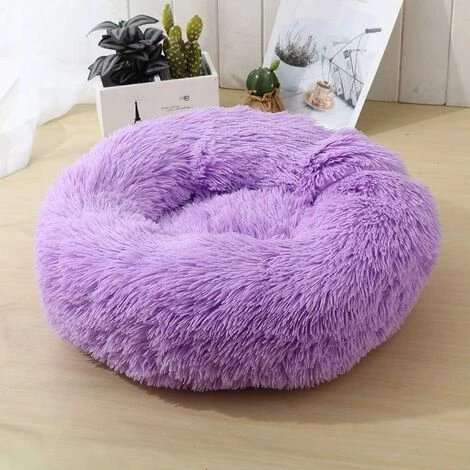 DENUOTOP Coussins Panier De Chat Rond En Peluche Pour Animal Chats Et Petits Chiens Coussin Pour Lit De Chat Lit Donut Chien Convient Nest Sofa XH062 (Diameter:70, Purple) 4 DENUOTOP Coussins Panier De Chat Rond En Peluche Pour Animal Chats Et Petits Chiens Coussin Pour Lit De Chat Lit Donut Chien Convient Nest Sofa XH062 (Diameter:70, Purple) – Image 4