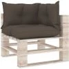 Topdeal Coussins De Canapé Palette 3 Pcs Taupe Tissu FF47469_FR