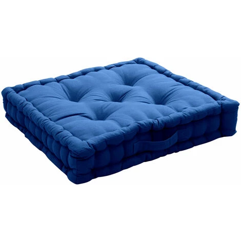 ENJOY HOME Coussin De Sol 50 X 50 X 10 Cm LOLA 100% Coton - BLEU COBALT 1 ENJOY HOME Coussin De Sol 50 X 50 X 10 Cm LOLA 100% Coton - BLEU COBALT