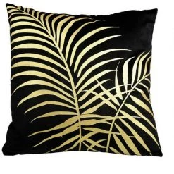 OSTARIA Housse De Coussin 40x40 Cm Palm Black - Noir